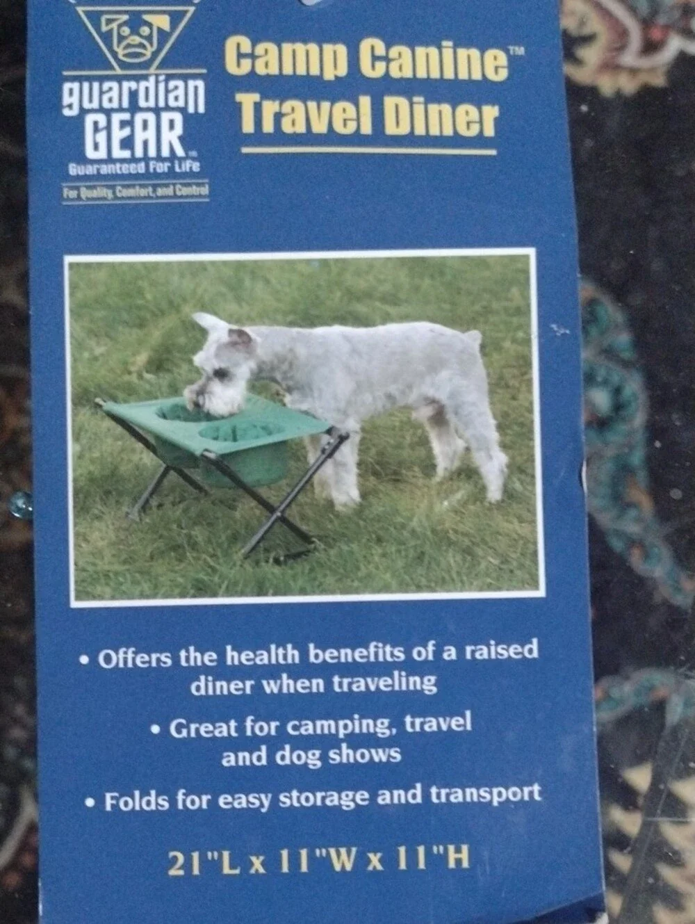 Guardian Gear Folding Camp Canine Travel Diner - Olive Green